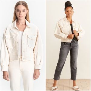 NWT MOTHER BUBBLE BATWING JACKET IN ACT NATURAL